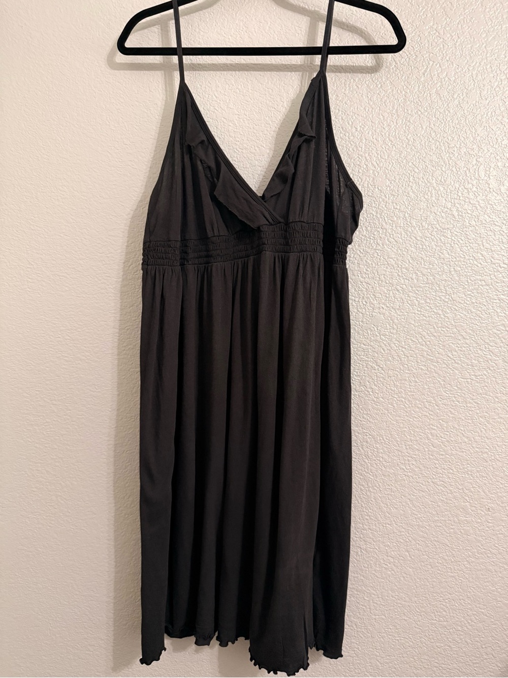 Old Navy Black V-Neck Spaghetti Strap Beach Cover-up Dress